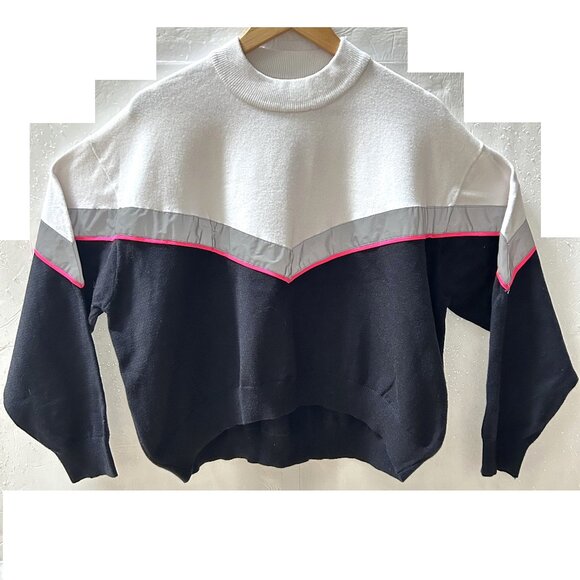 Zara Reflective Colorblock Pullover Sweatshirt - Picture 2 of 8